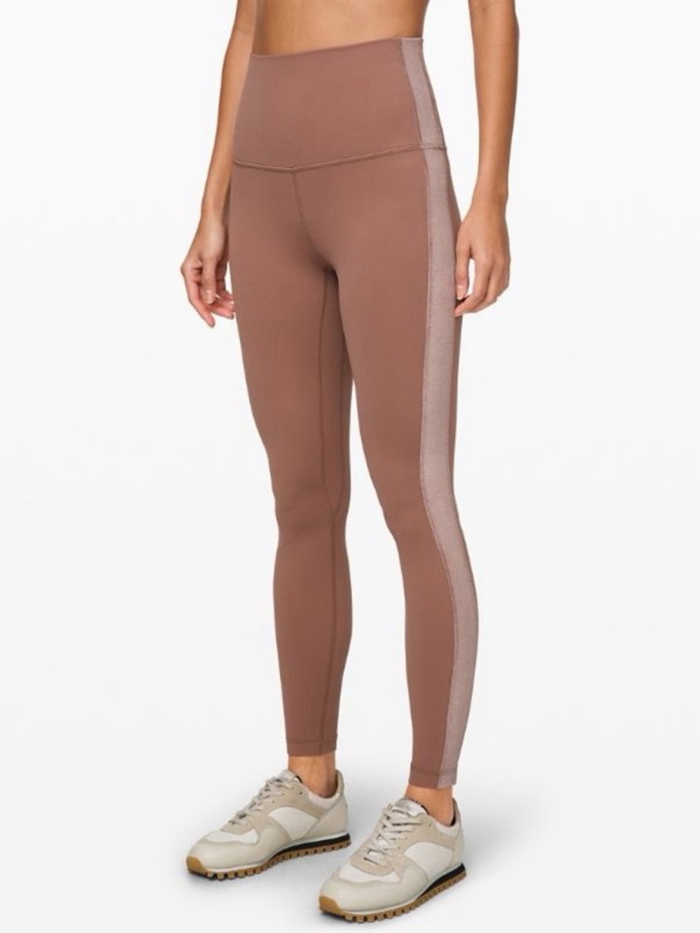lululemon athletica Mauve Brown High-Rise Side-Stripe Leggings